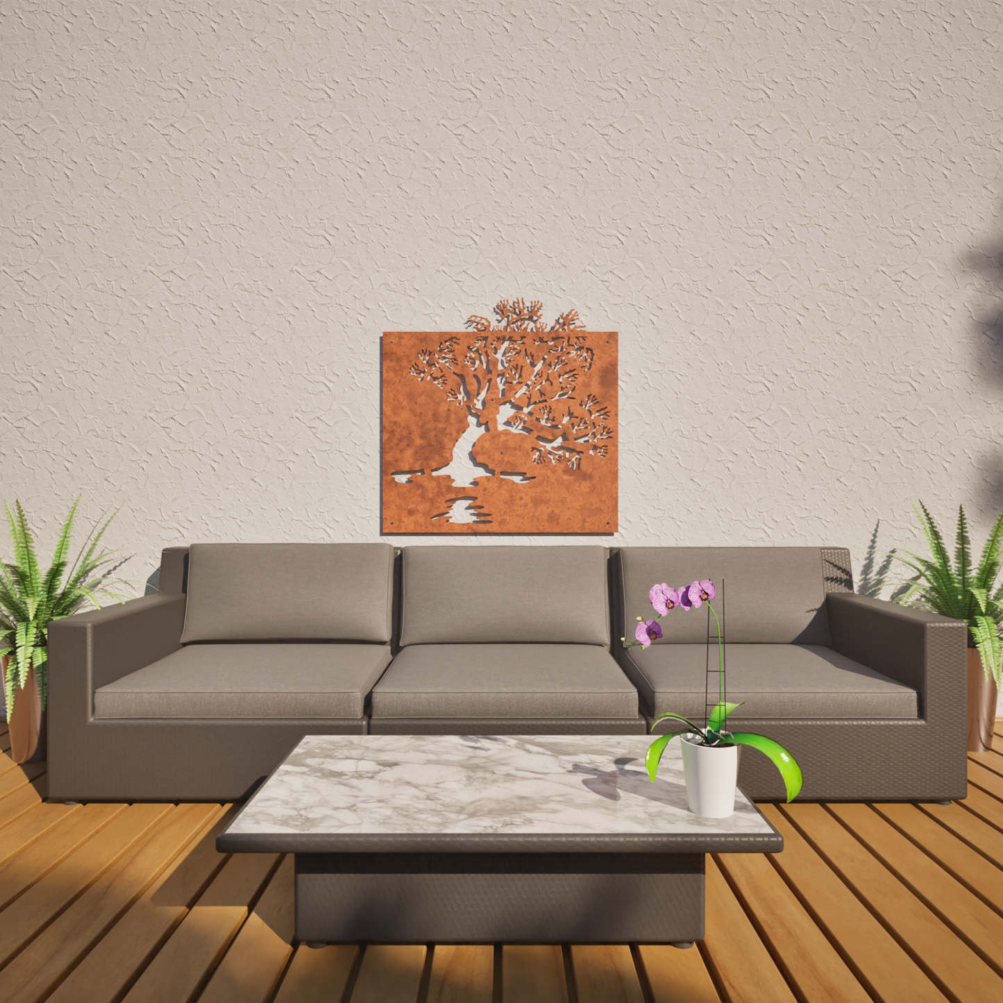 Lake Wanaka Tree - Corten Steel Wall art