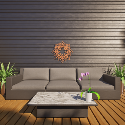 Corten Steel Wall Art - Boho Mandala CR6