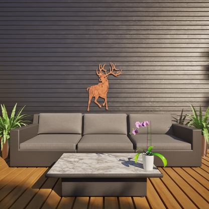 Red Stag Front On - Large Outdoor Wall Art