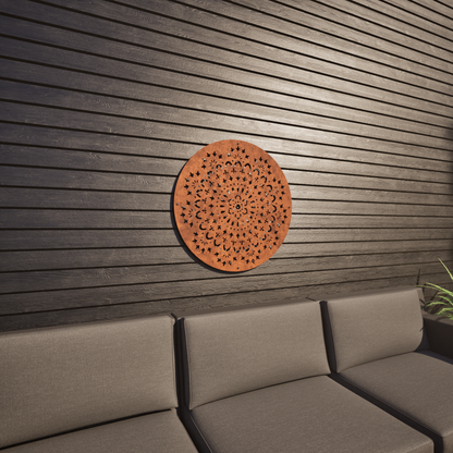 Corten Steel Metal Art - Mandala Lupt