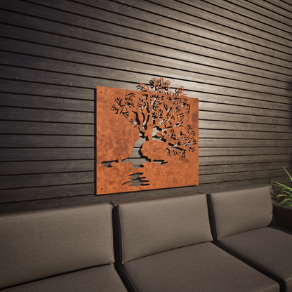 Lake Wanaka Tree - Corten Steel Wall art