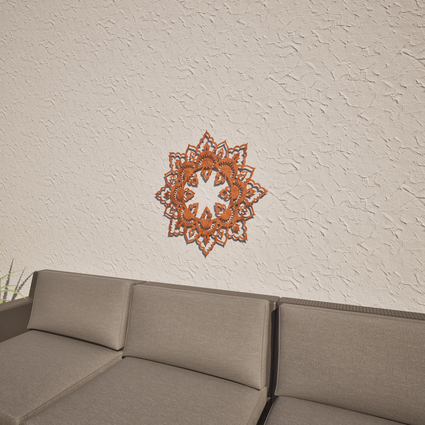 Corten Steel Wall Art - Boho Mandala CR6