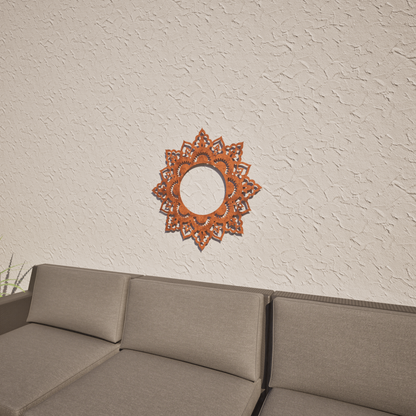 Corten Steel Star Mandala 04 - Laser Cut Outdoor Metal Art