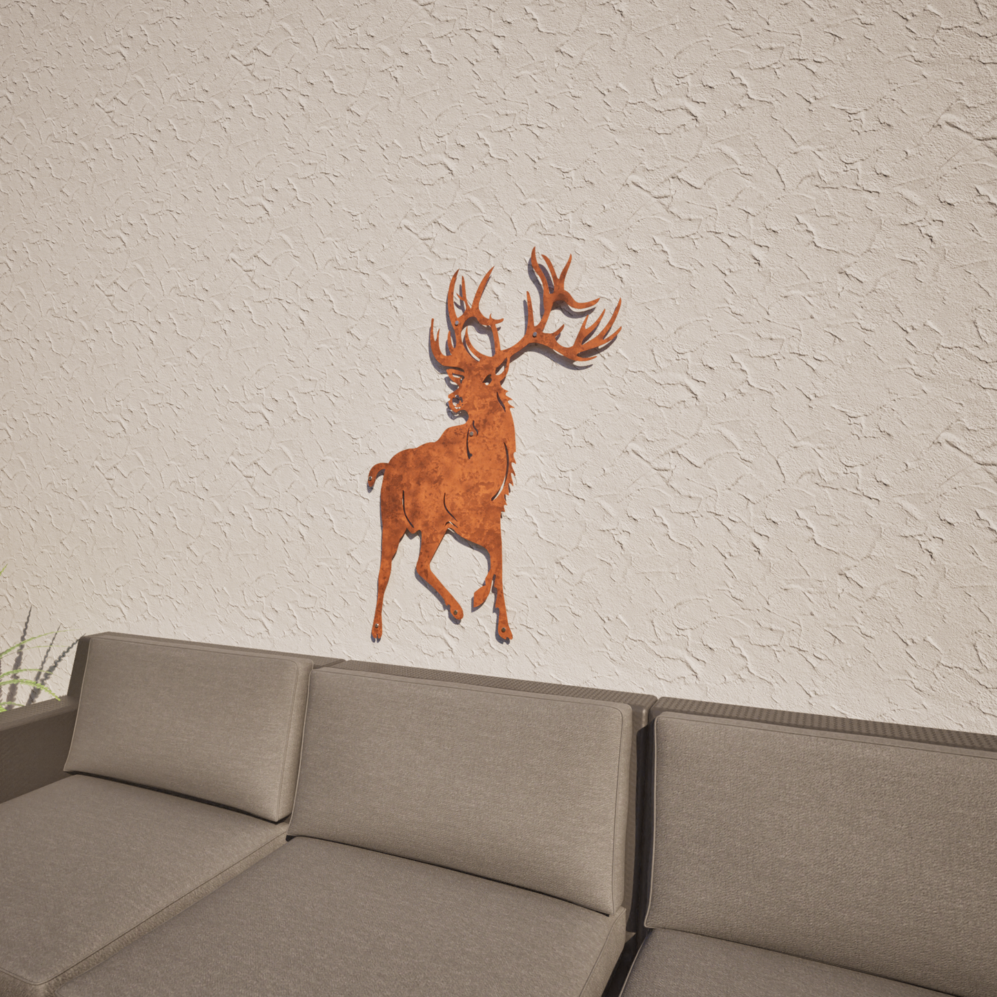 Red Stag Front On - Large Outdoor Wall Art