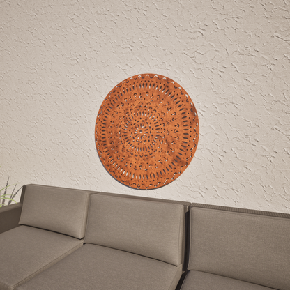 Corten Steel Laser Cut Wall Art - Mandala Tri-Vima