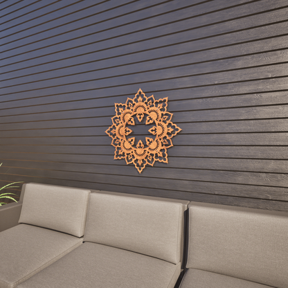 Corten Steel Wall Art - Boho Mandala CR6