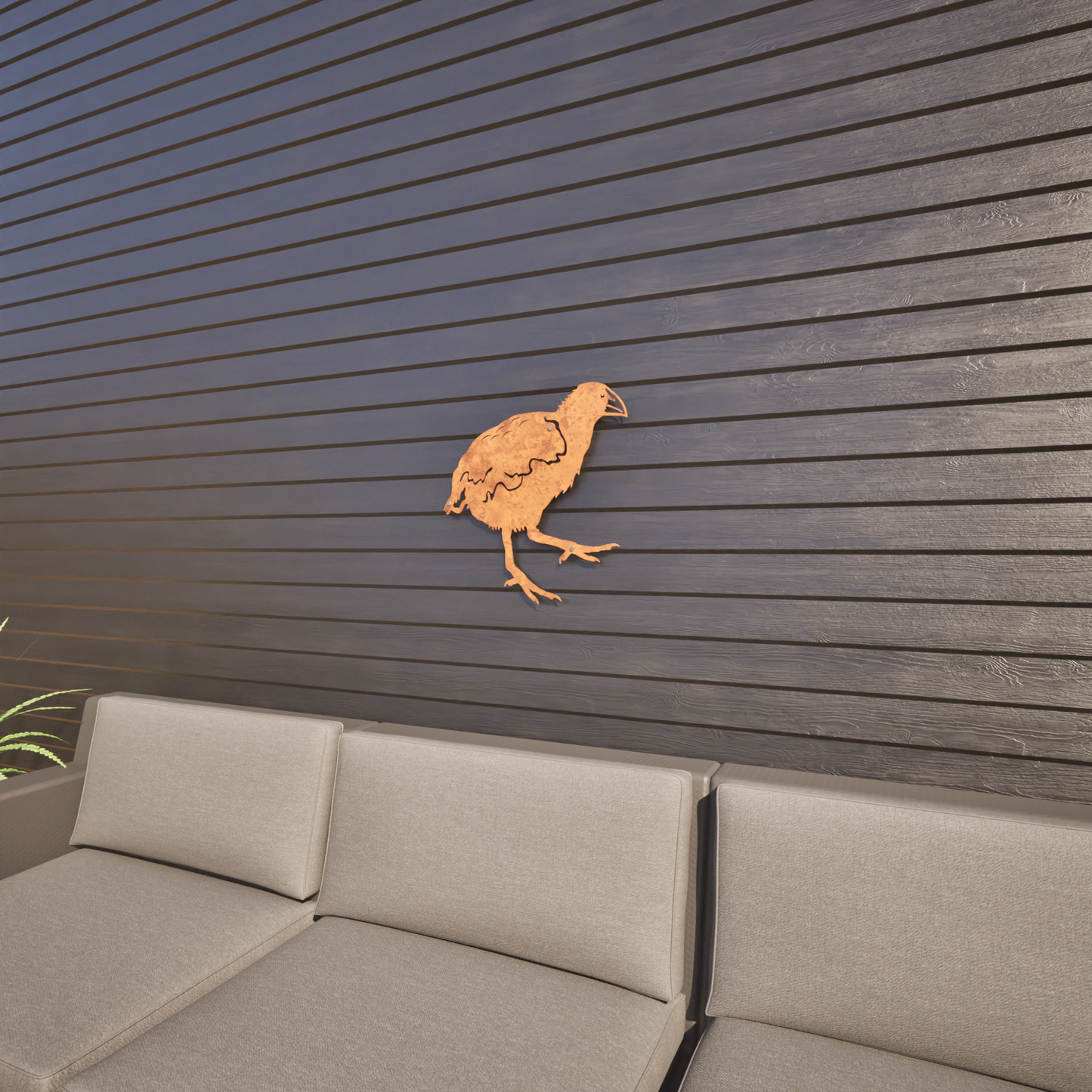 Corten Steel Metal Bird - Takahe