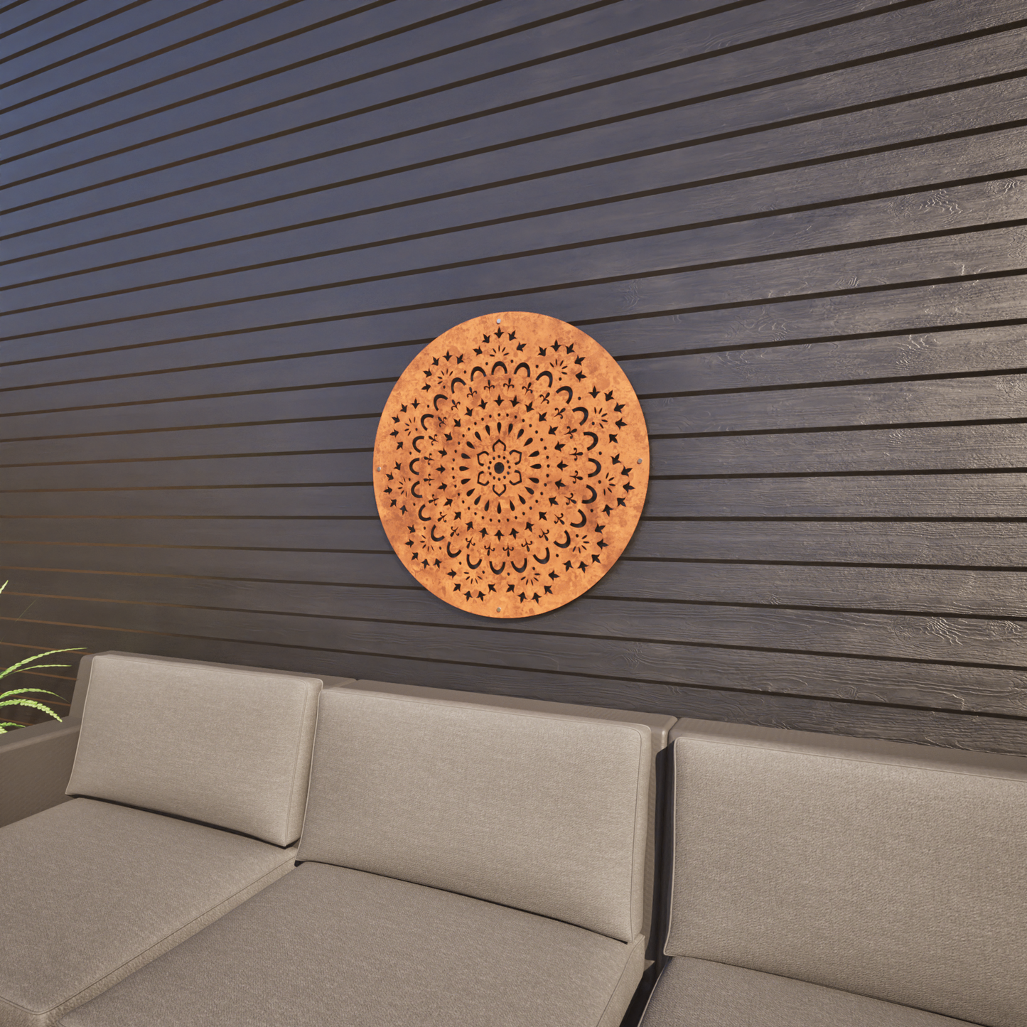 Corten Steel Metal Art - Mandala Lupt