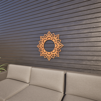 Corten Steel Star Mandala 04 - Laser Cut Outdoor Metal Art