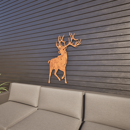 Red Stag Front On - Large Outdoor Wall Art