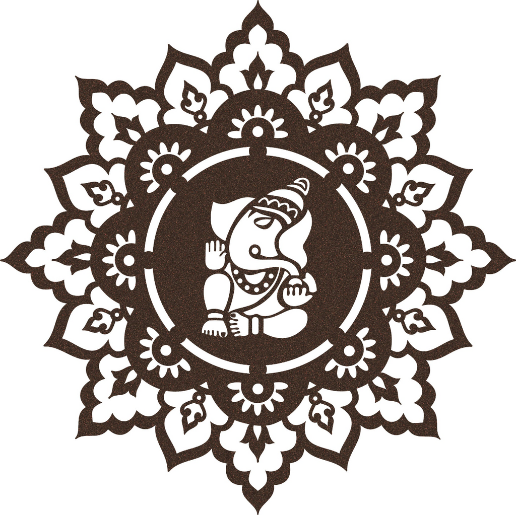 Ganesha Mandala - The God of Beginnings Metal Art