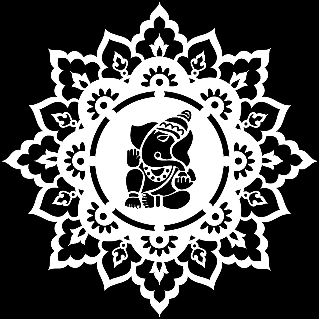 Ganesha Mandala - The God of Beginnings Metal Art