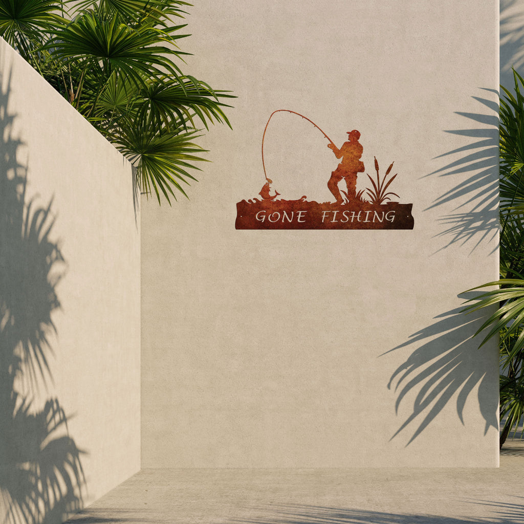 Laser Cut Wall Art - Gone Fishing