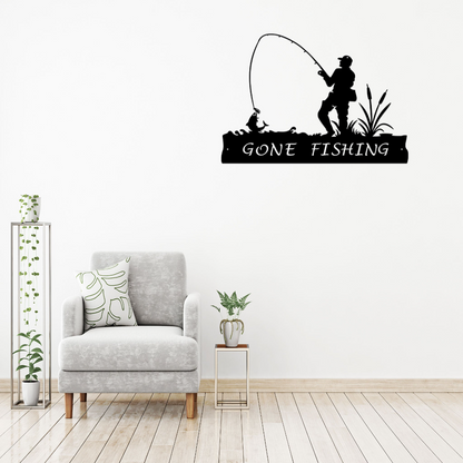 Laser Cut Panel - Gone Fishing