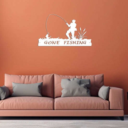 Laser Cut Wall Art - Gone Fishing