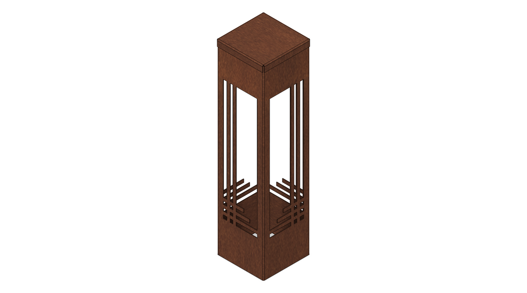 Modern Mini Pathway Bollards - The Grid