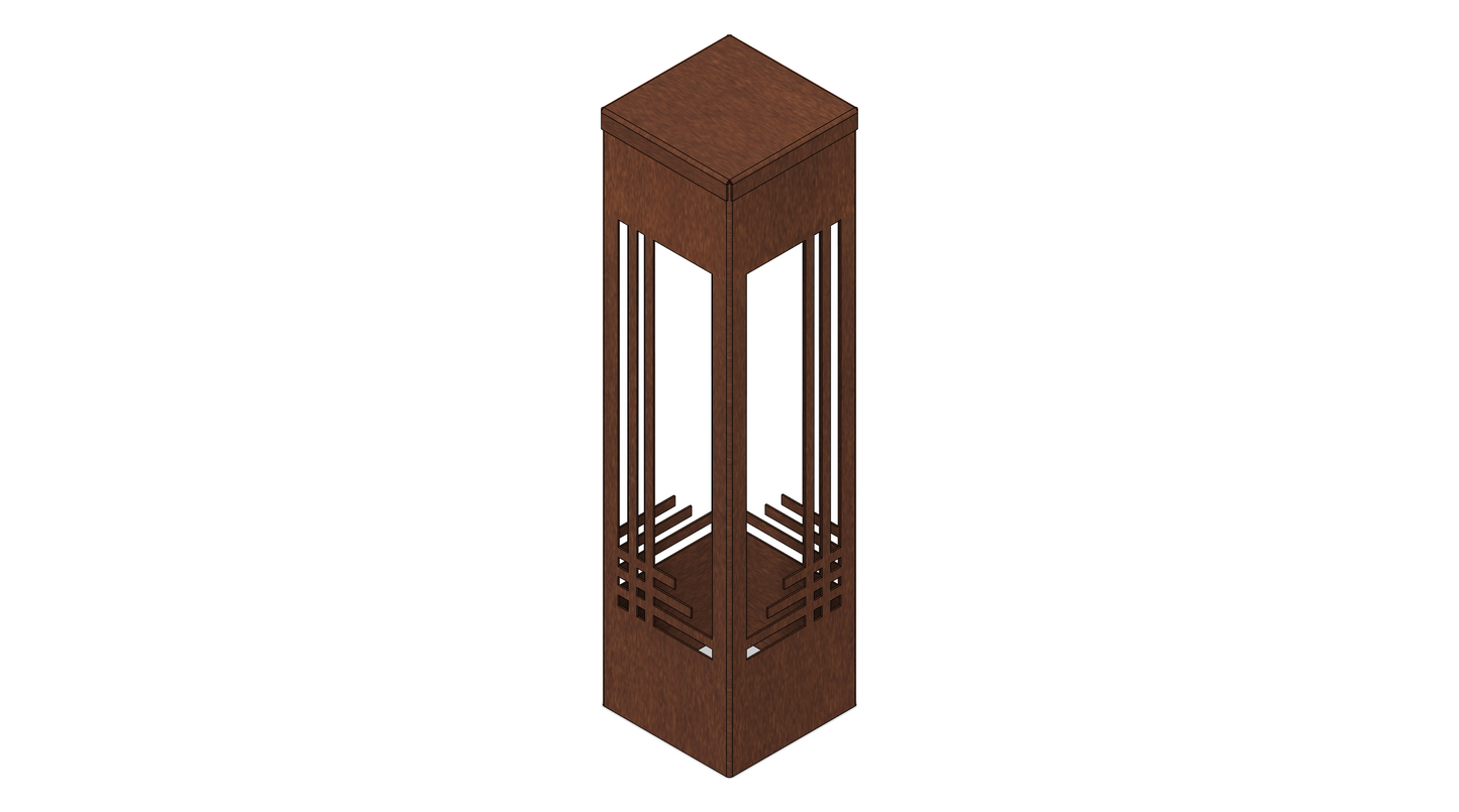 Modern Mini Pathway Bollards - The Grid