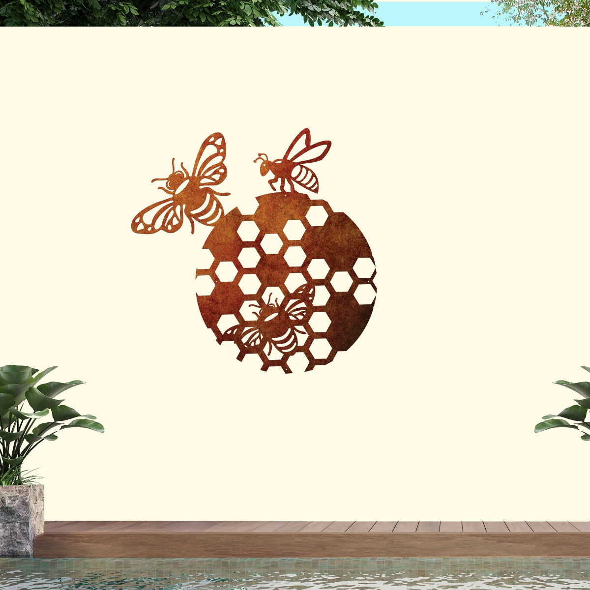 Honey Bee in Beehive - Laser cut wall Art