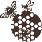 Honey Bee in Beehive - Laser cut wall Art