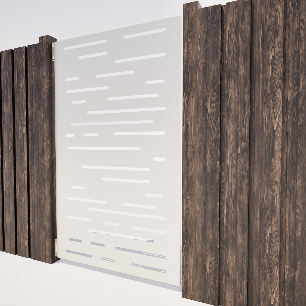 Garden Privacy Gate  - Horizontal Lines
