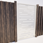 Garden Privacy Gate  - Horizontal Lines
