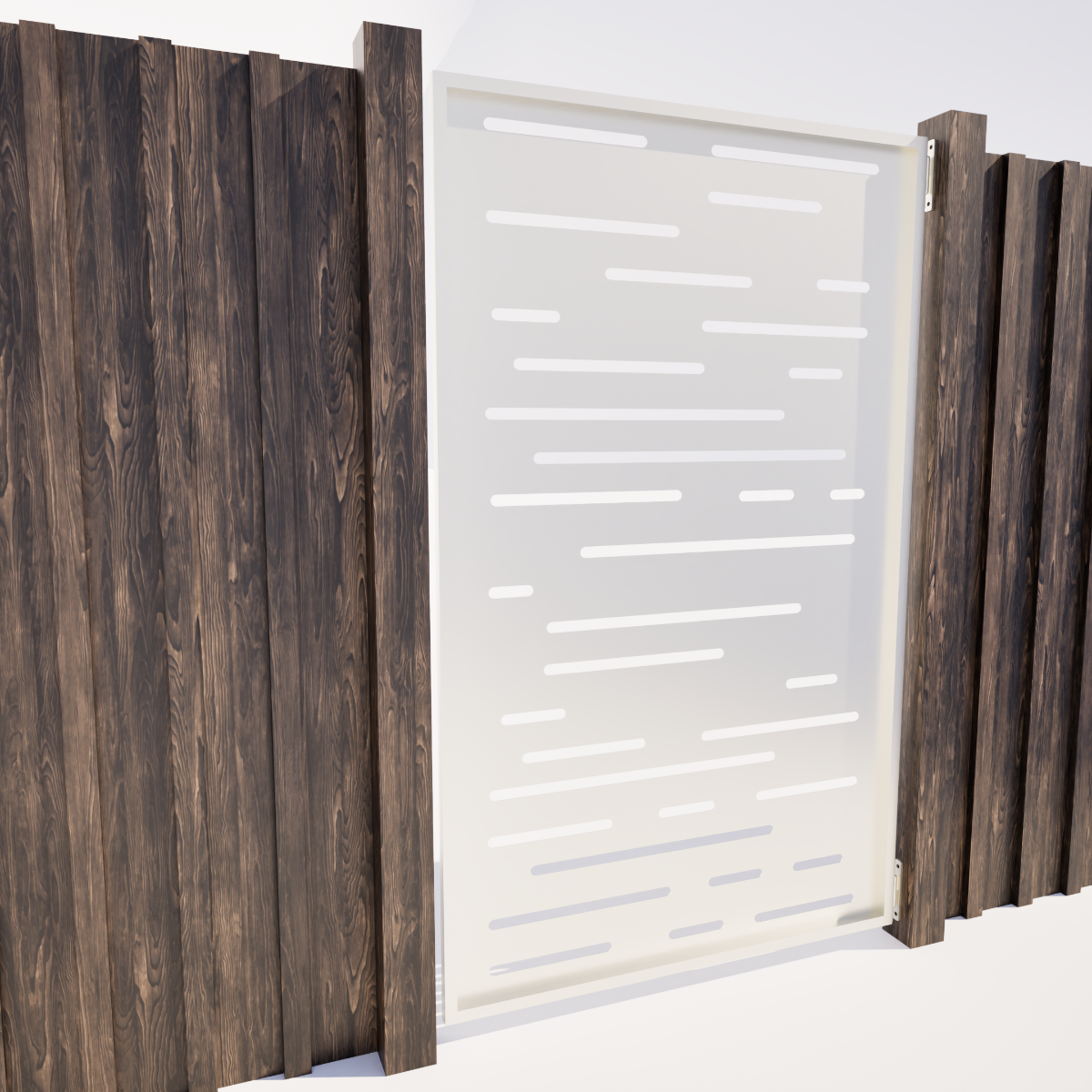 Garden Privacy Gate  - Horizontal Lines