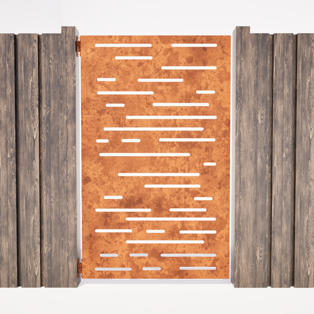 Garden Privacy Gate  - Horizontal Lines