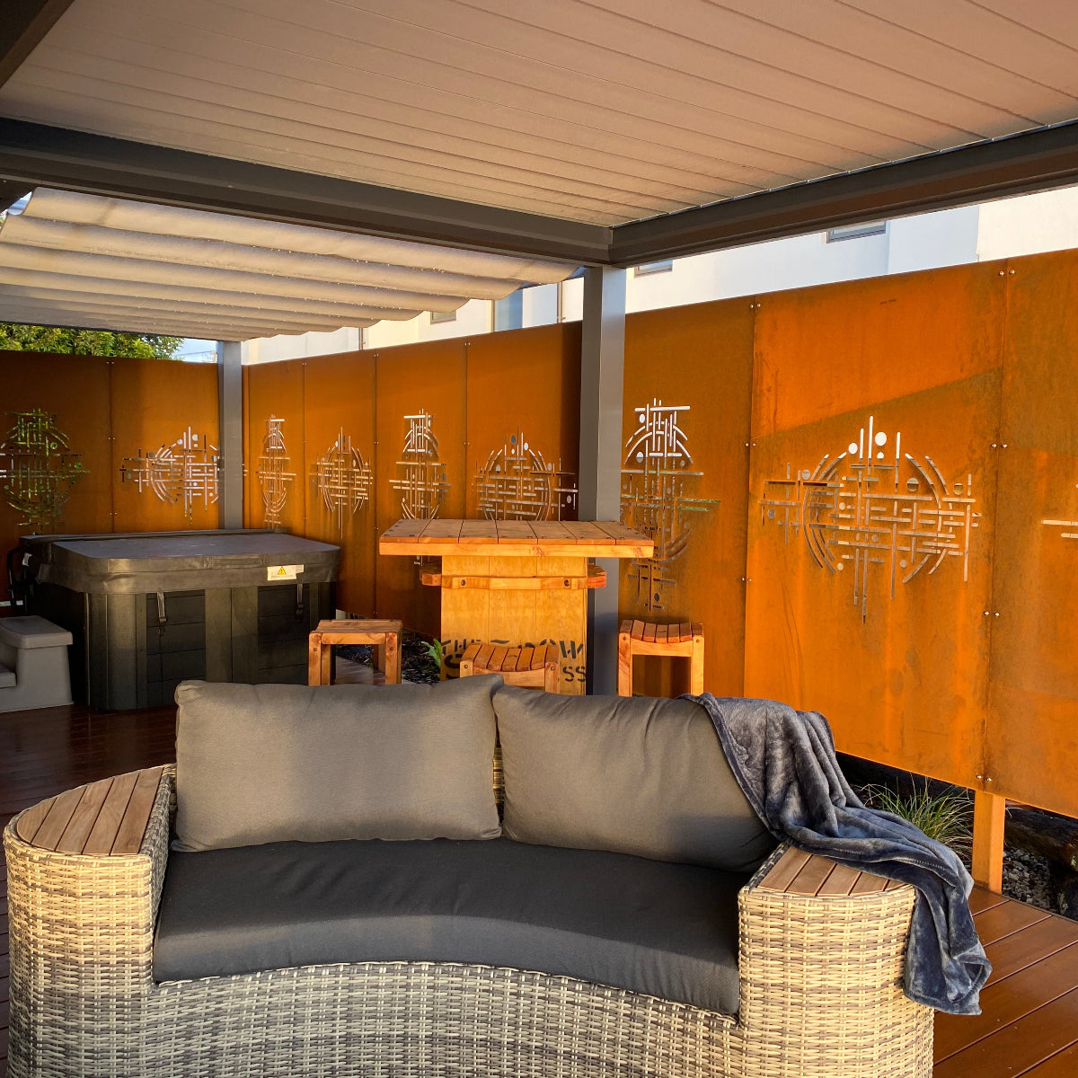 Laser Cut Privacy Screen & Fence Panel  - Harmony
