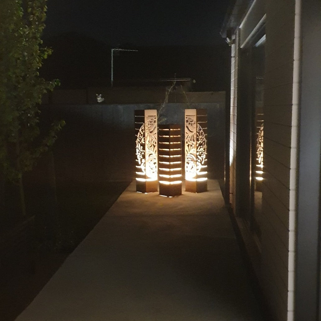 CortenAura Corten Steel Garden Sculpture - The Vines