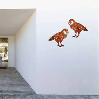 Corten Steel outdoor Wall Art : Kakapo