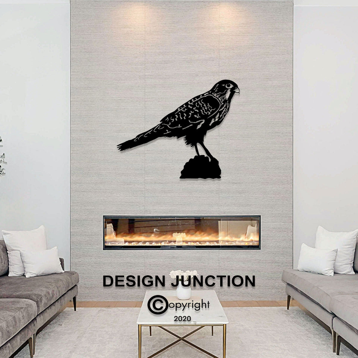 Metal Wall Art - "Kārearea" New Zealand Falcon