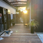 Laser Cut Fence Panel  - Half NZ Flowers & Leaves with Straight lines