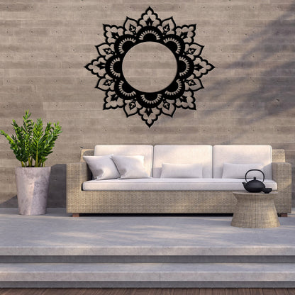 Corten Steel Star Mandala 04 - Laser Cut Outdoor Metal Art