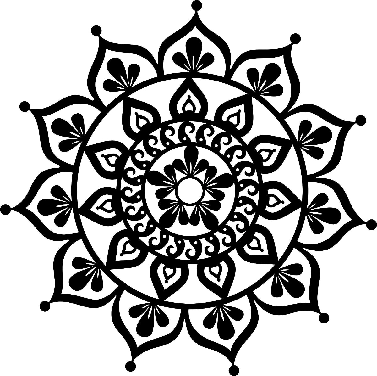 Mandala 5 - Corten Steel Laser Cut Wall Feature