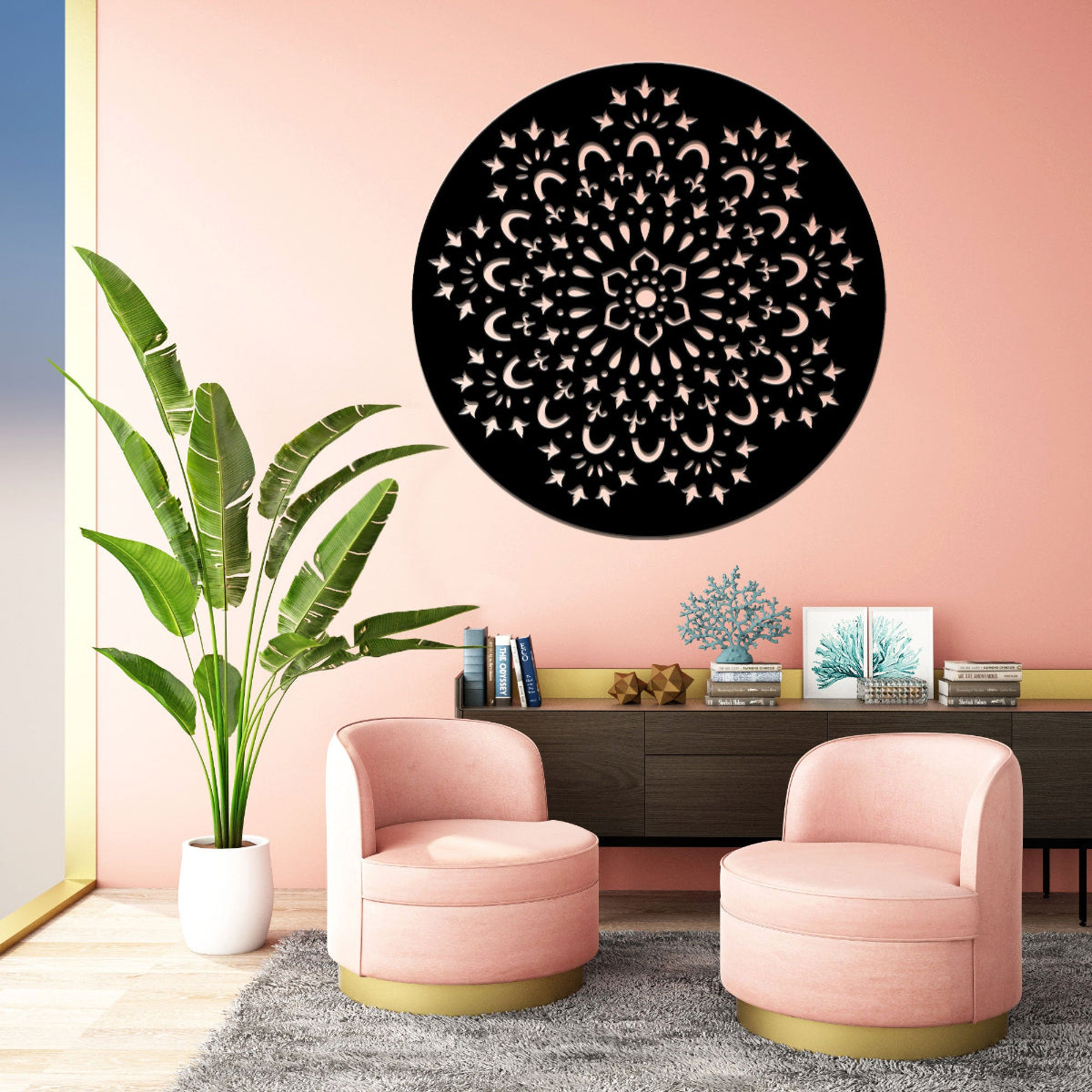 Corten Steel Metal Art - Mandala Lupt