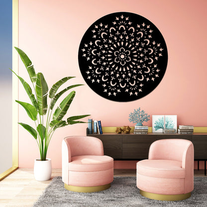 Corten Steel Metal Art - Mandala Lupt