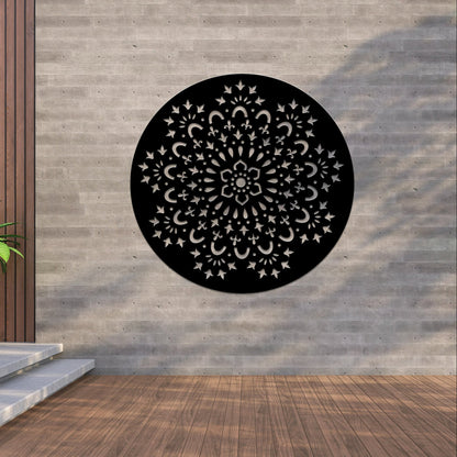 Corten Steel Metal Art - Mandala Lupt