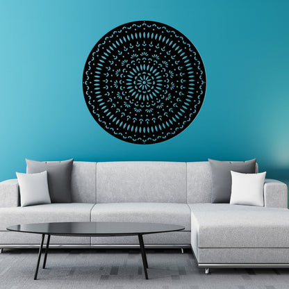 Corten Steel Laser Cut Wall Art - Mandala Tri-Vima