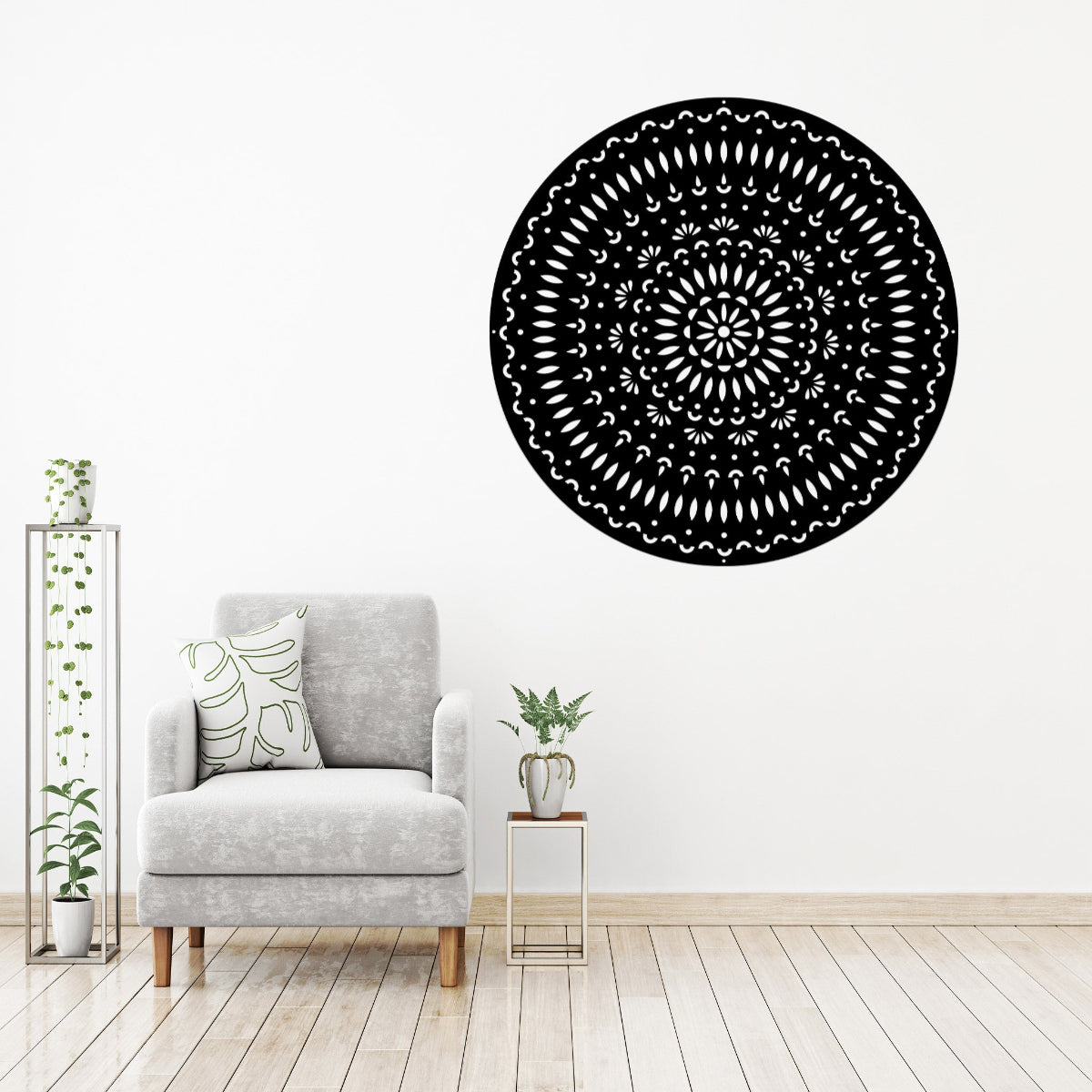 Corten Steel Laser Cut Wall Art - Mandala Tri-Vima