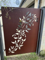 Pedestrian Gates  - Birds I Corten Steel & Powder Coated Aluminium