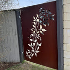 Pedestrian Gates  - Birds I Corten Steel & Powder Coated Aluminium