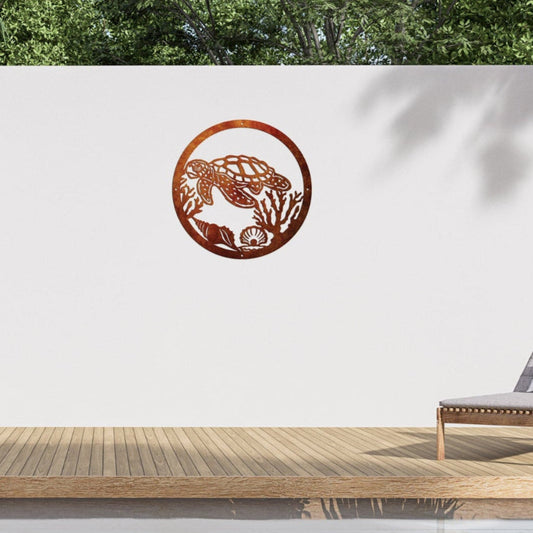Ocean Wonders Corten Steel Wall art