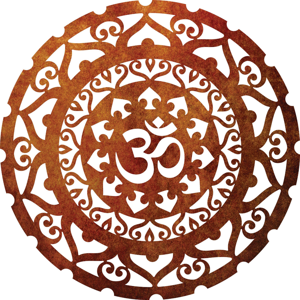 OM Surya Mandala  - Laser Cut Metal Wall Feature