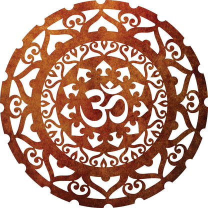OM Surya Mandala  - Laser Cut Metal Wall Feature