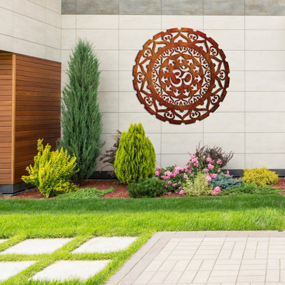 OM Surya Mandala  - Laser Cut Metal Wall Feature