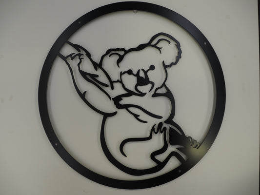 Powder Coated Koala Circle - Black **Clearance**