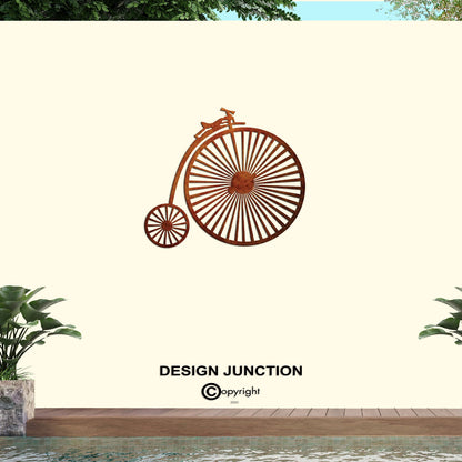 Corten Steel Penny Farthing - Metal Wall Art