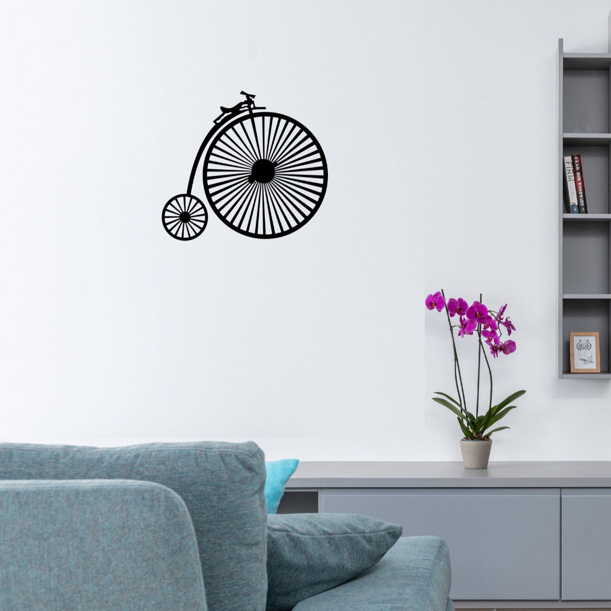 Corten Steel Penny Farthing - Metal Wall Art