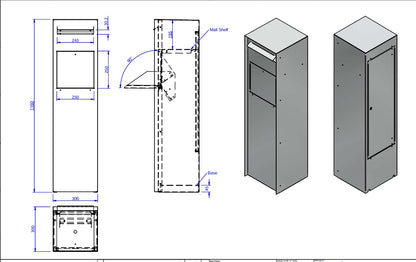 * NEW * Slimline Parcel Guard - Free Standing Parcel Drop Box & Letterbox