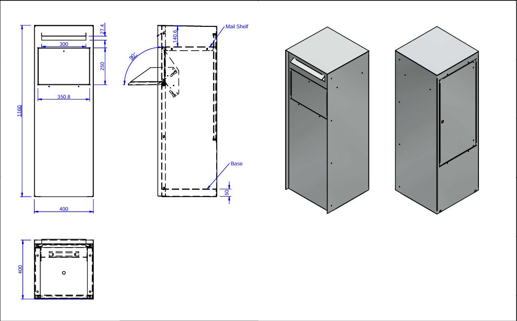 * NEW * Large Parcel Guard - Free Standing Parcel Drop Box & Letterbox